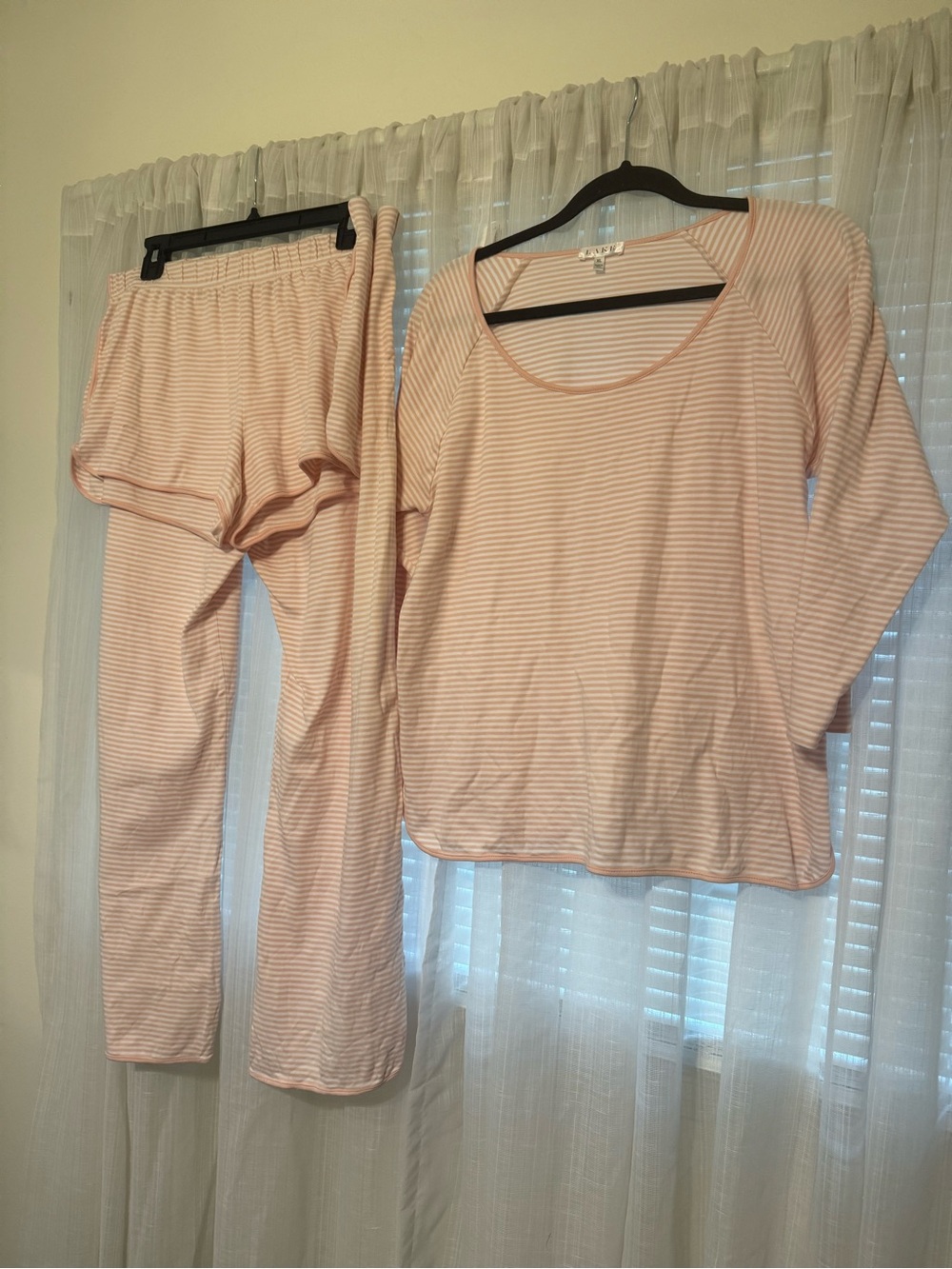 Lake 3 piece Women’s Pink Striped Long Sleeve Pajama Set